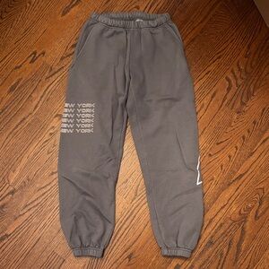 Kids Charcoal Joggers with New York Print